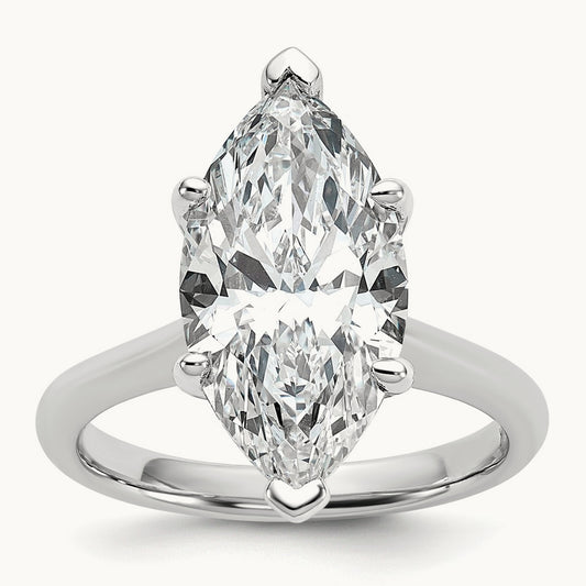 Marquise 8X Ring, 5.00 ct tw Lab-Grown Diamond — 14K White Gold