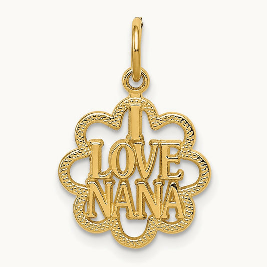 I LOVE NANA Charm, 14K