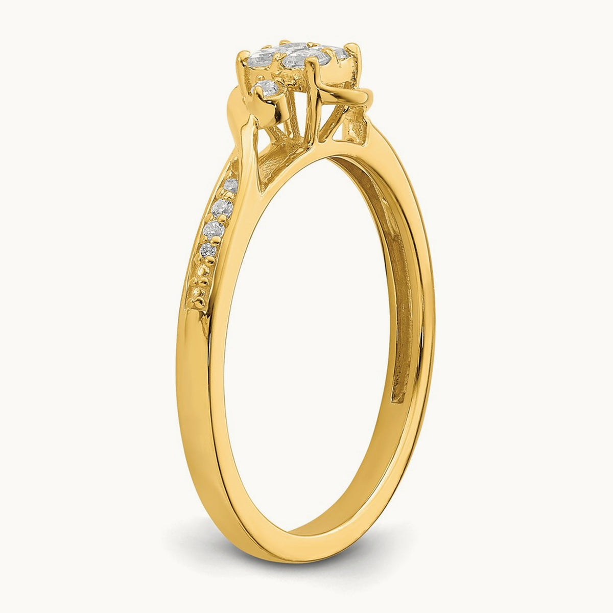 Cluster Engagement Ring, 0.15 ct tw Lab-Grown Diamond