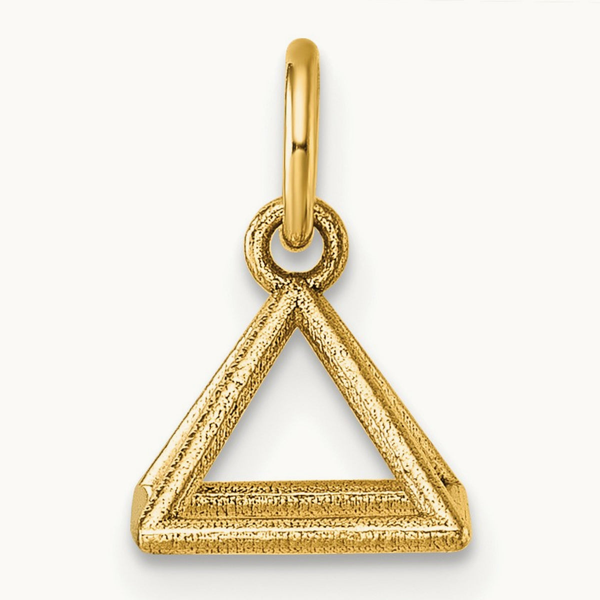 Polished Rectangular Pyramid Shape Pendant, 14K