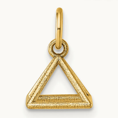 Polished Rectangular Pyramid Shape Pendant, 14K