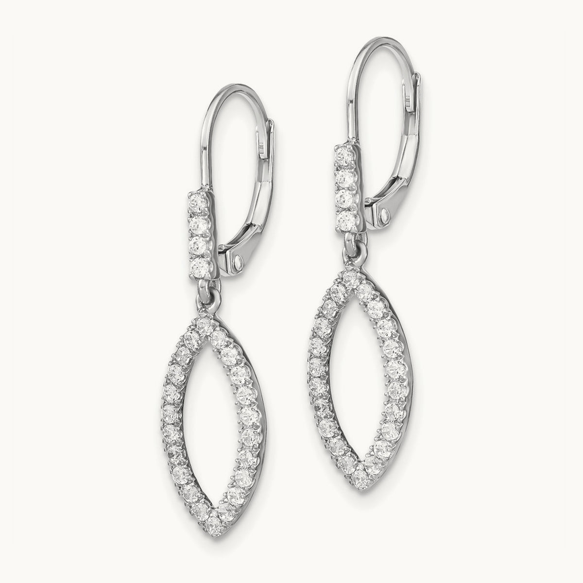 Dangle Leverback Earrings, 0.50-0.75 ct tw Lab-Grown Diamond