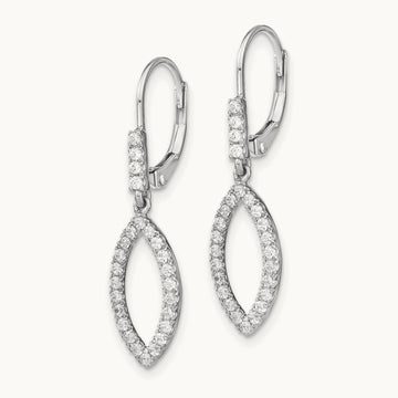 Dangle Leverback Earrings, 0.50-0.75 ct tw Lab-Grown Diamond