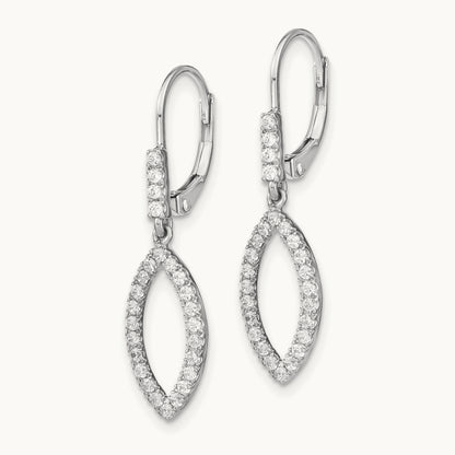 Dangle Leverback Earrings, 0.50-0.75 ct tw Lab-Grown Diamond