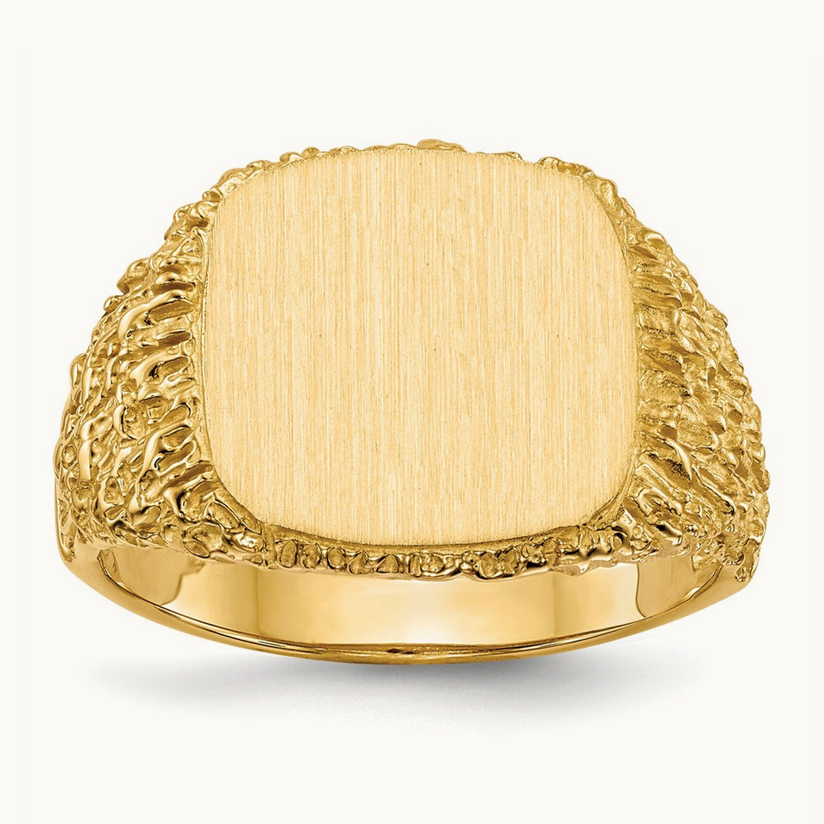 Open Back Mens Signet Ring — photo set