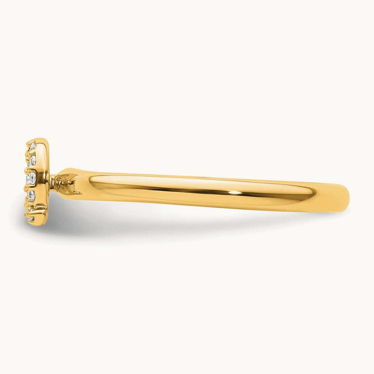 Stackable Diamond Ring — 14K Yellow Gold, Q