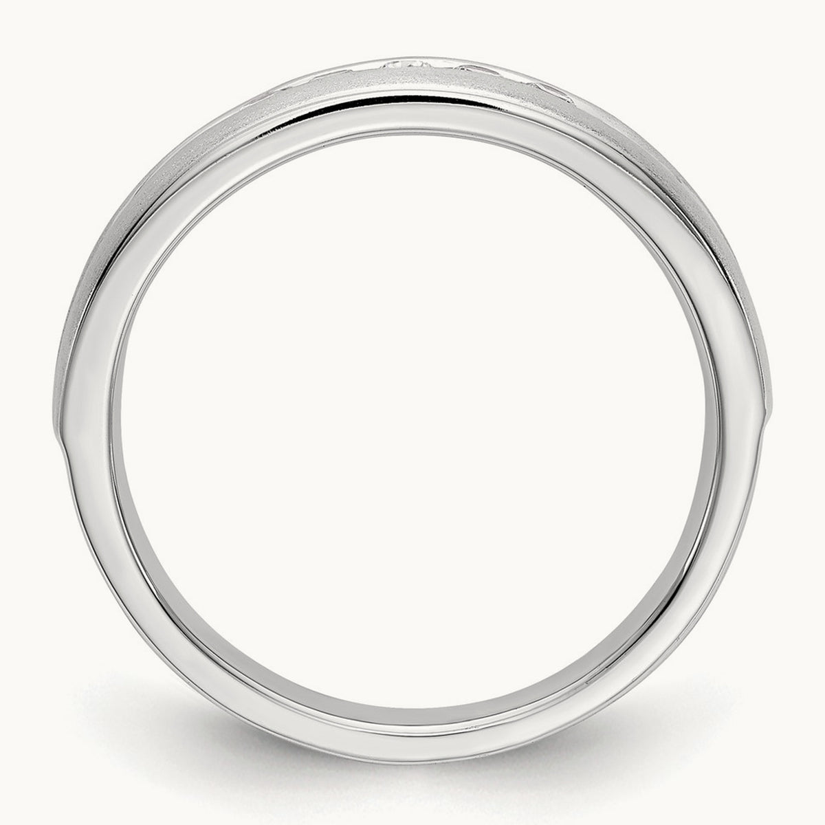 Diamond Men's Band, 14K White Gold
