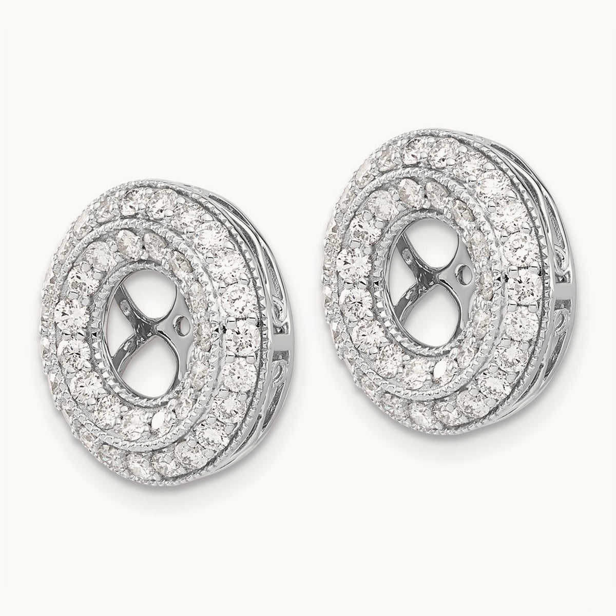 Fancy Diamond Earring Jackets — 15mm