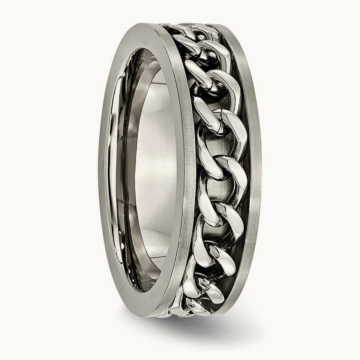 Brushed Chain Inlay Band — photo set