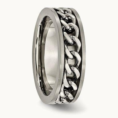 Brushed Chain Inlay Band — photo set