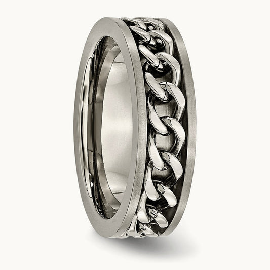 Brushed Chain Inlay Band — photo set