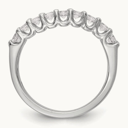 9-Stone Diamond Band, 14K White Gold