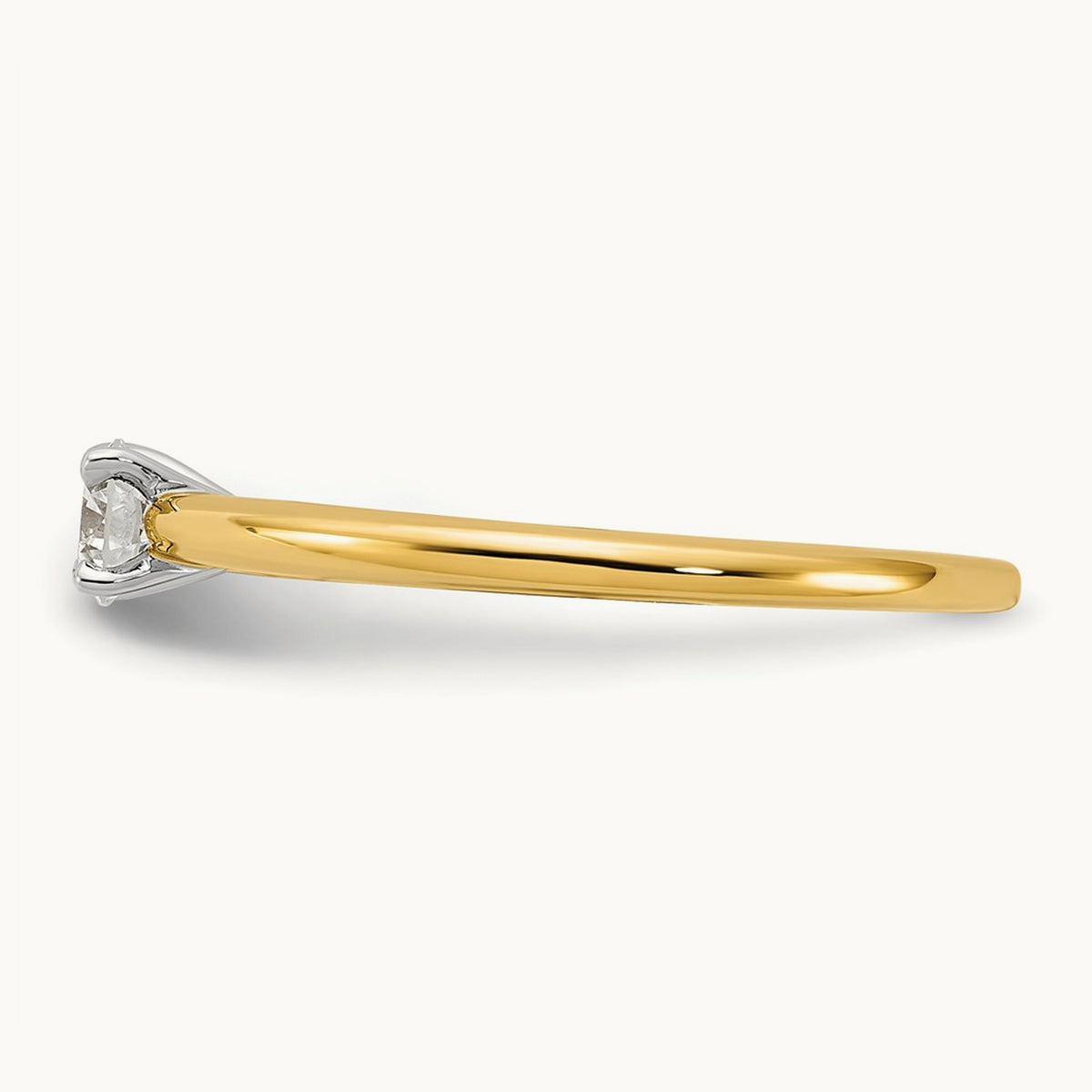 Round Solitaire Engagement Ring, 0.25-5.00 ct tw Lab-Grown Diamond — 1/4 ct, 14K Two-Tone