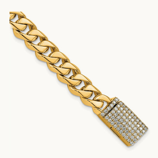 Hand-polished Traditional Link Diamond Clasp Chain — 8.5mm