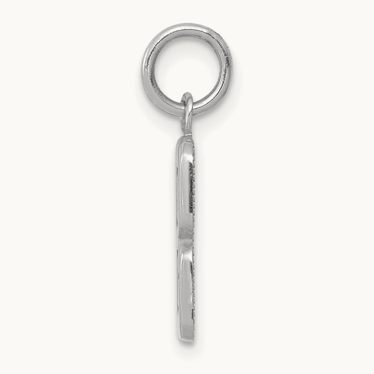 Small Polished Number 8 Charm — 14K White Gold