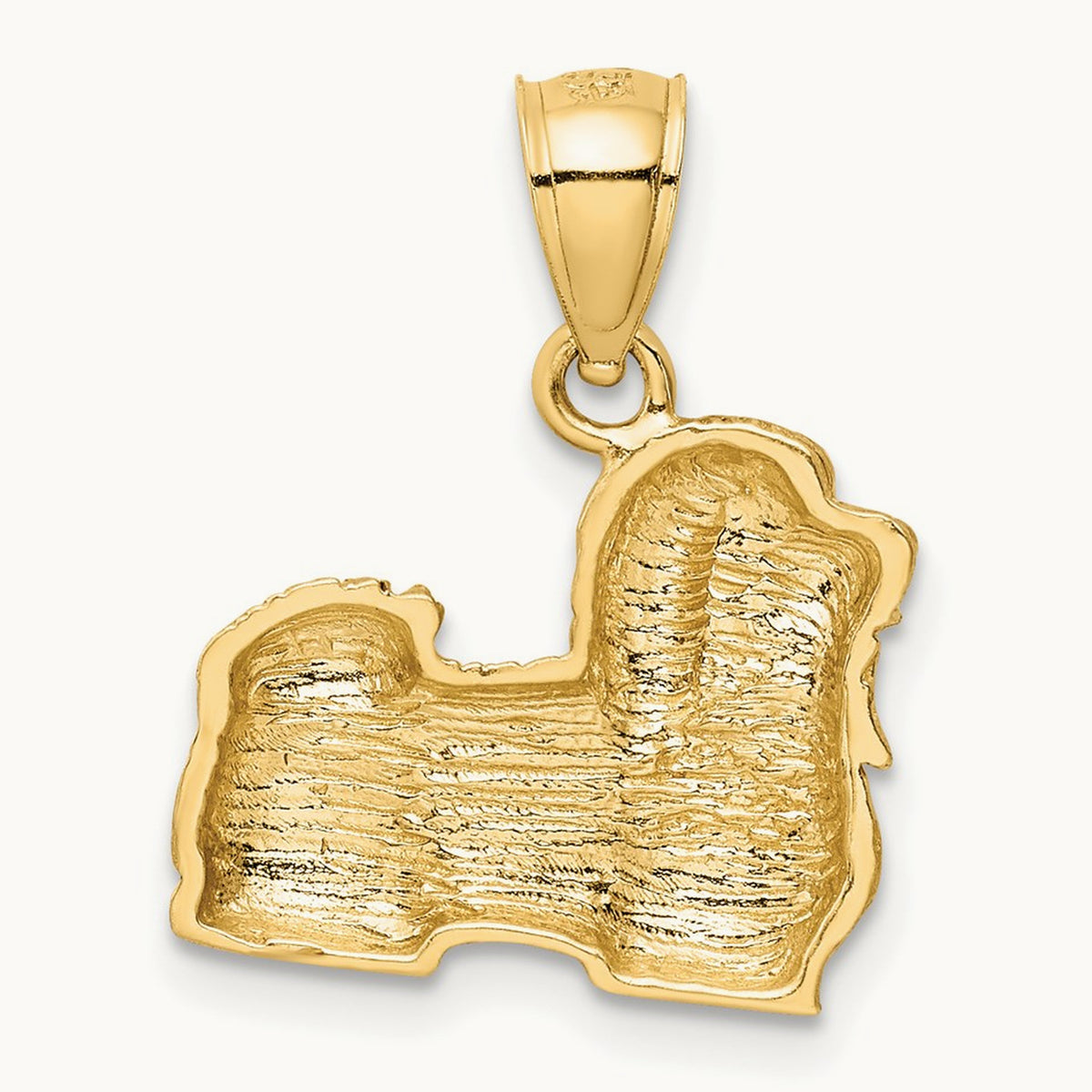 Diamond-cut Shih Tzu Pendant — 19mm
