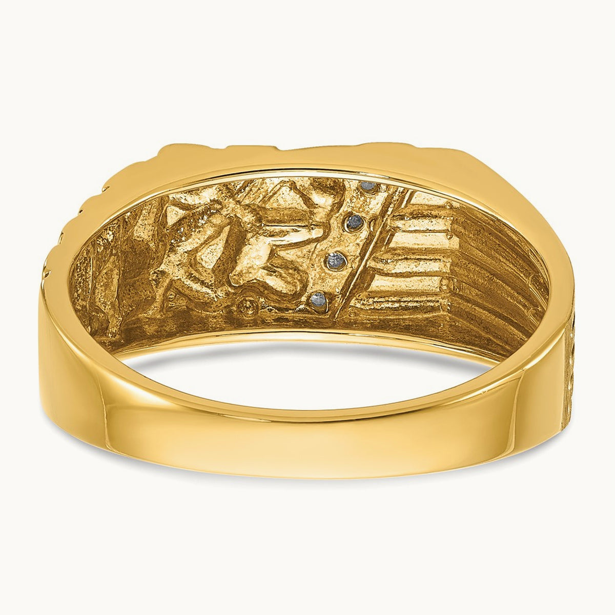 IBGoodman Men's Diamond Nugget Complete Ring, 14K