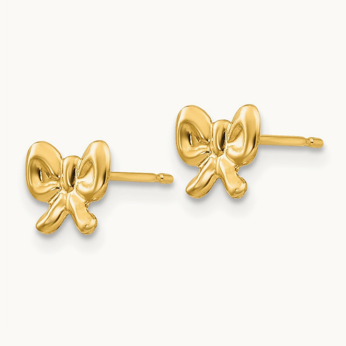Bow Post Earrings — 8mm