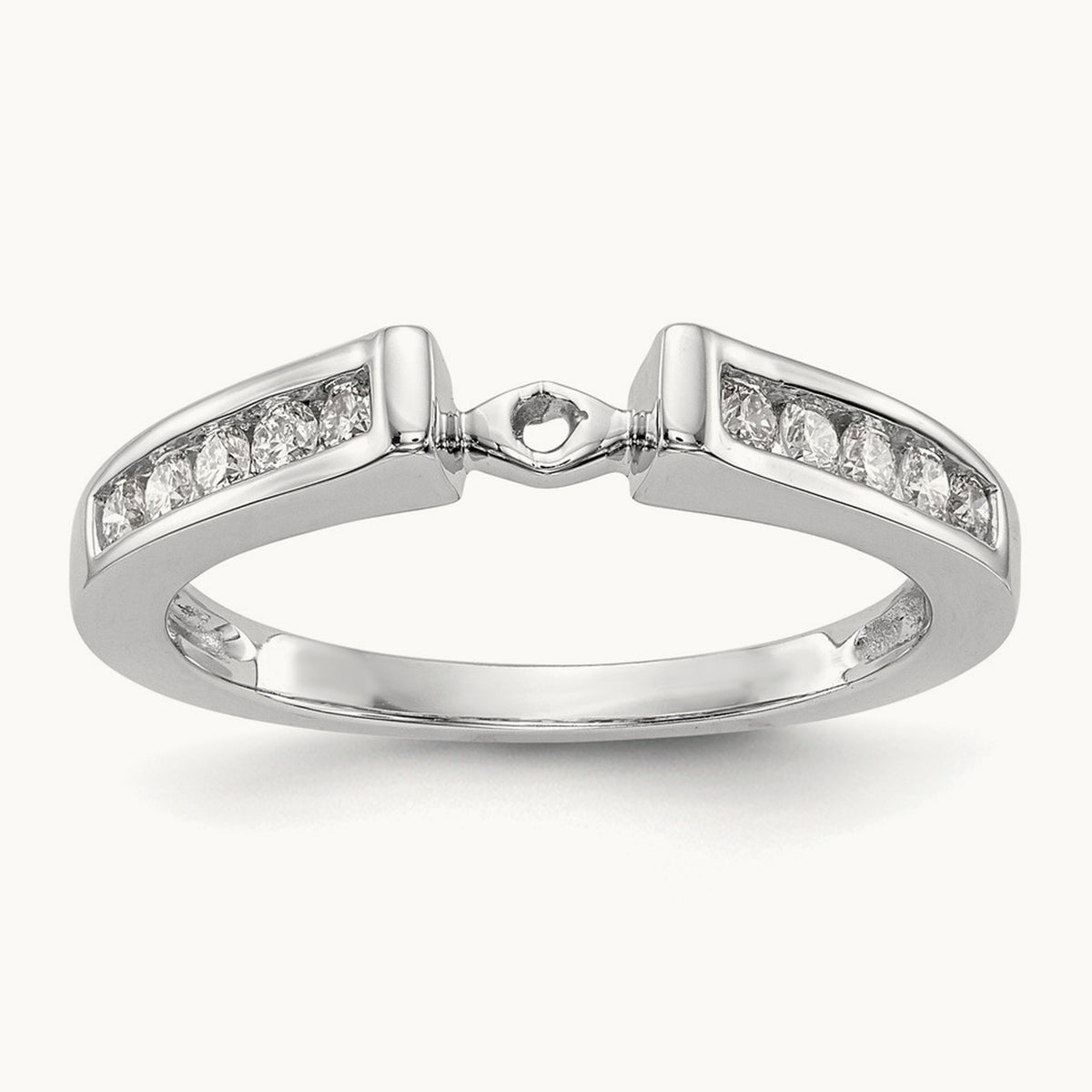 Semi-Mount Peg Set Engagement Ring, 0.25 ct tw Lab-Grown Diamond