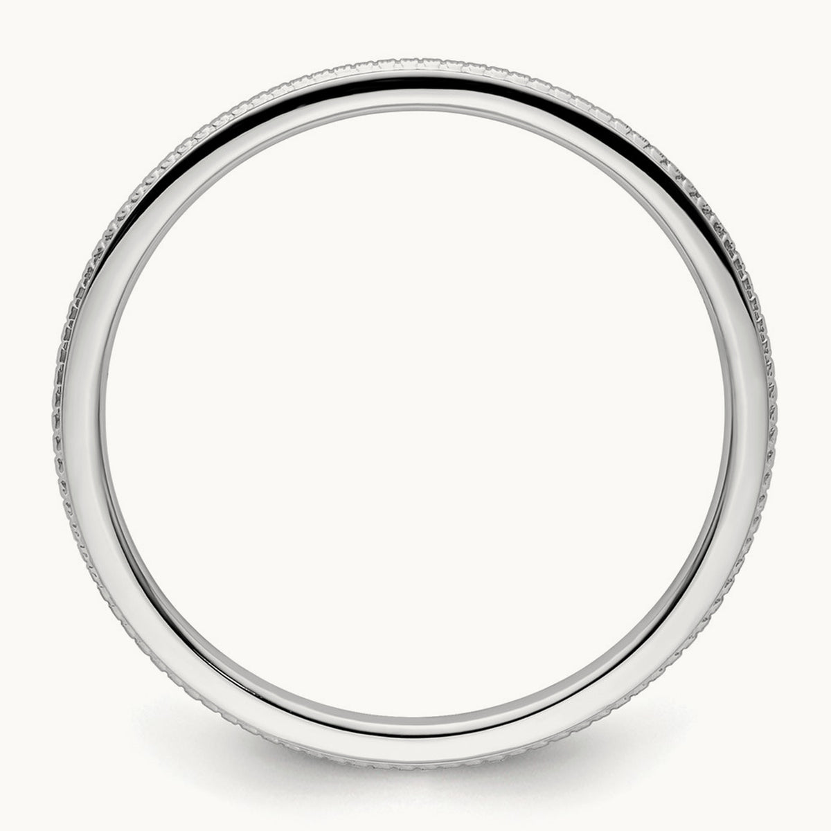 Bead Stackable Band — 10K White Gold