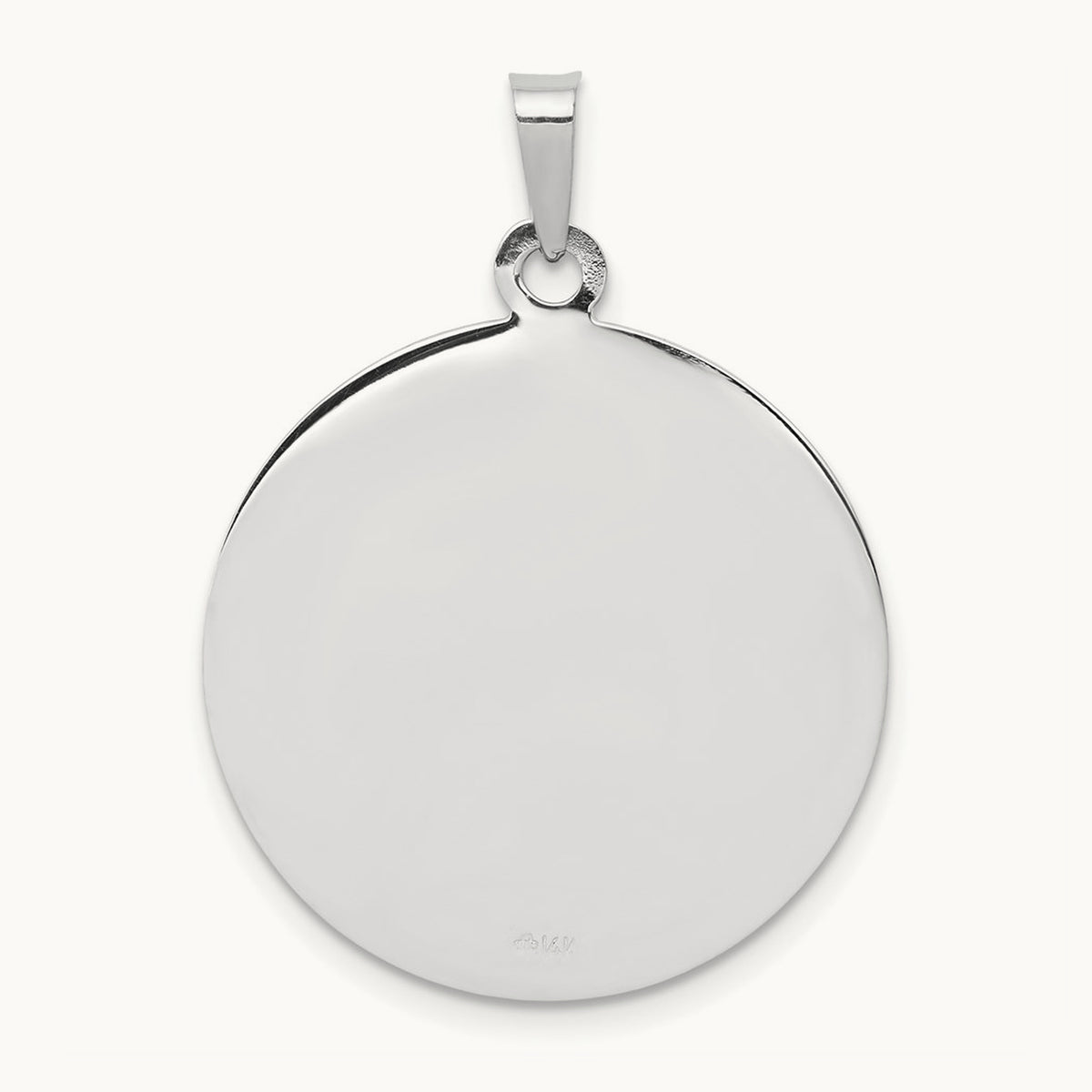 Saint Michael Medal Pendant — 14K White Gold