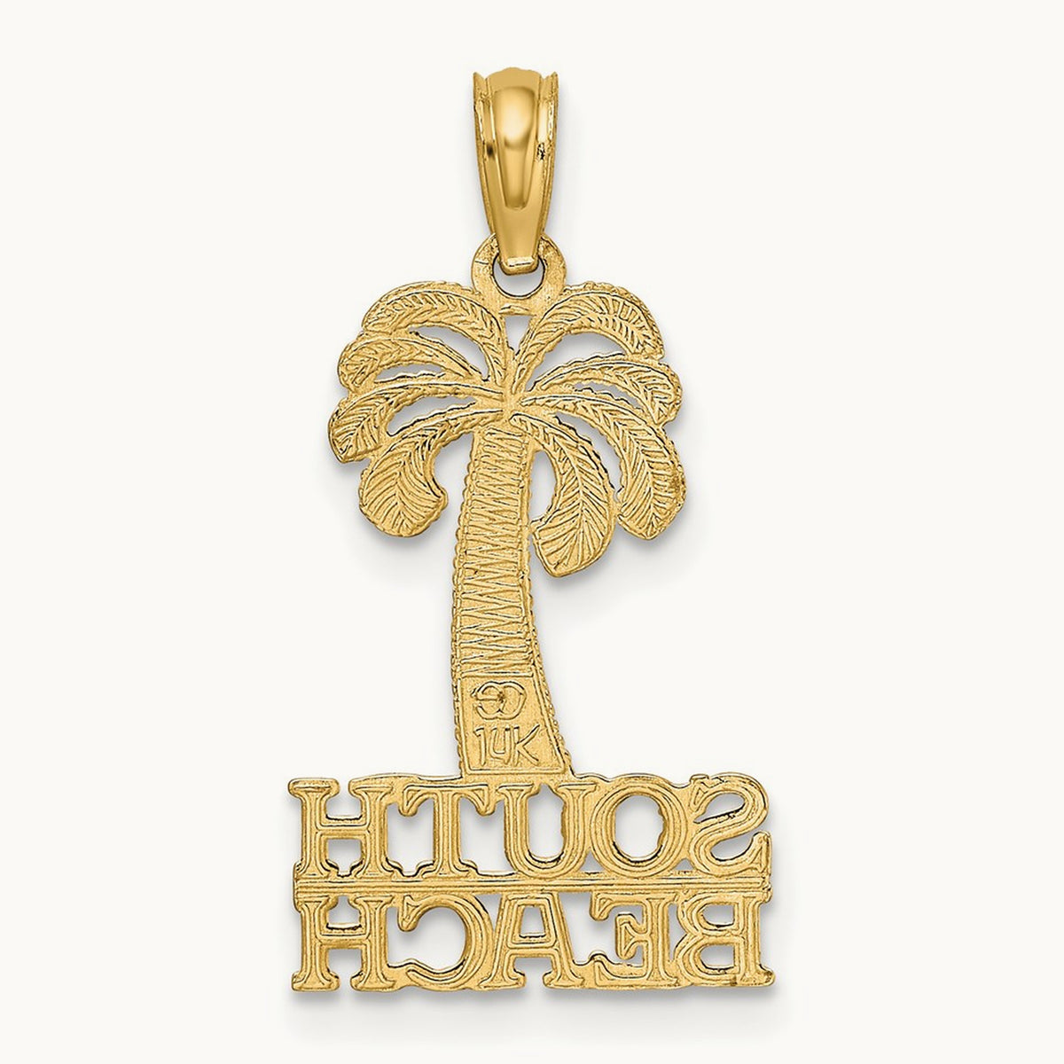 SOUTH BEACH Under Palm Tree Charm, 14K
