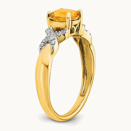 Citrine and Diamond Ring — photo set