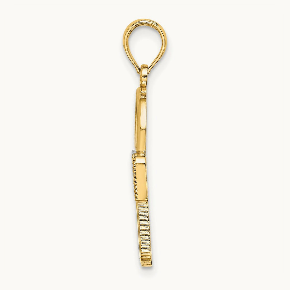 w/Rhodium Lock Charm, 14K