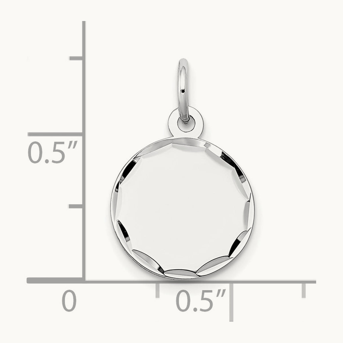 Etched .027 Gauge Engraveable Round Disc Charm — 20mm