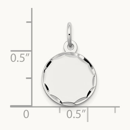 Etched .027 Gauge Engraveable Round Disc Charm — 20mm