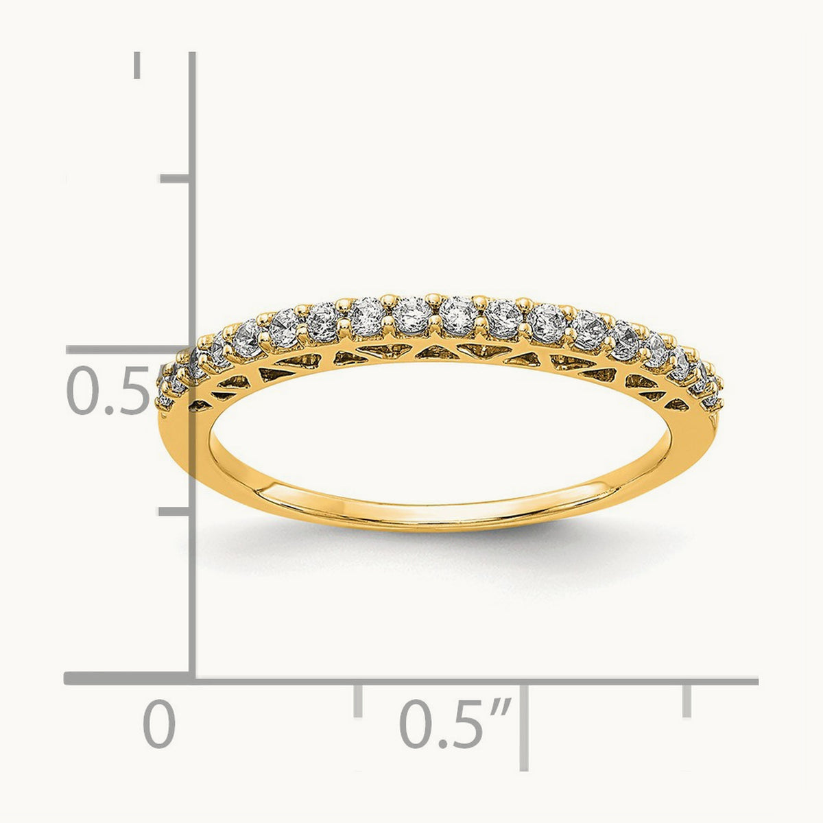 Wedding Band, 0.25 ct tw Lab-Grown Diamond — 14K Yellow Gold