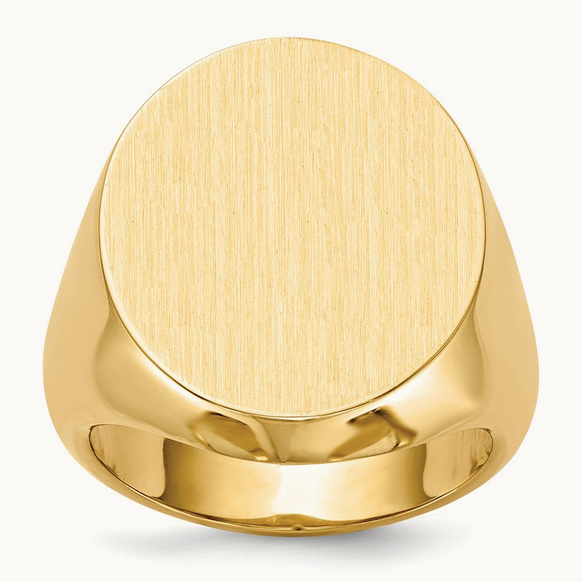 18.0x20. Closed Back Mens Signet Ring, 0mm, 14K