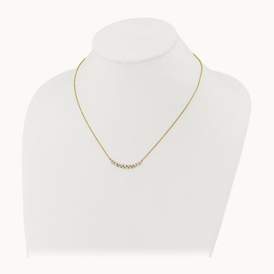 Fashion Bar Necklace, 0.75 ct tw Lab-Grown Diamond — 14K Yellow Gold