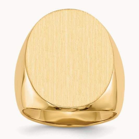 Open Back Mens Signet Ring — photo set