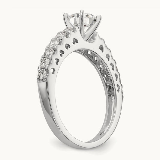Semi-Mount Peg Set Engagement Ring, 0.50 ct tw Lab-Grown Diamond