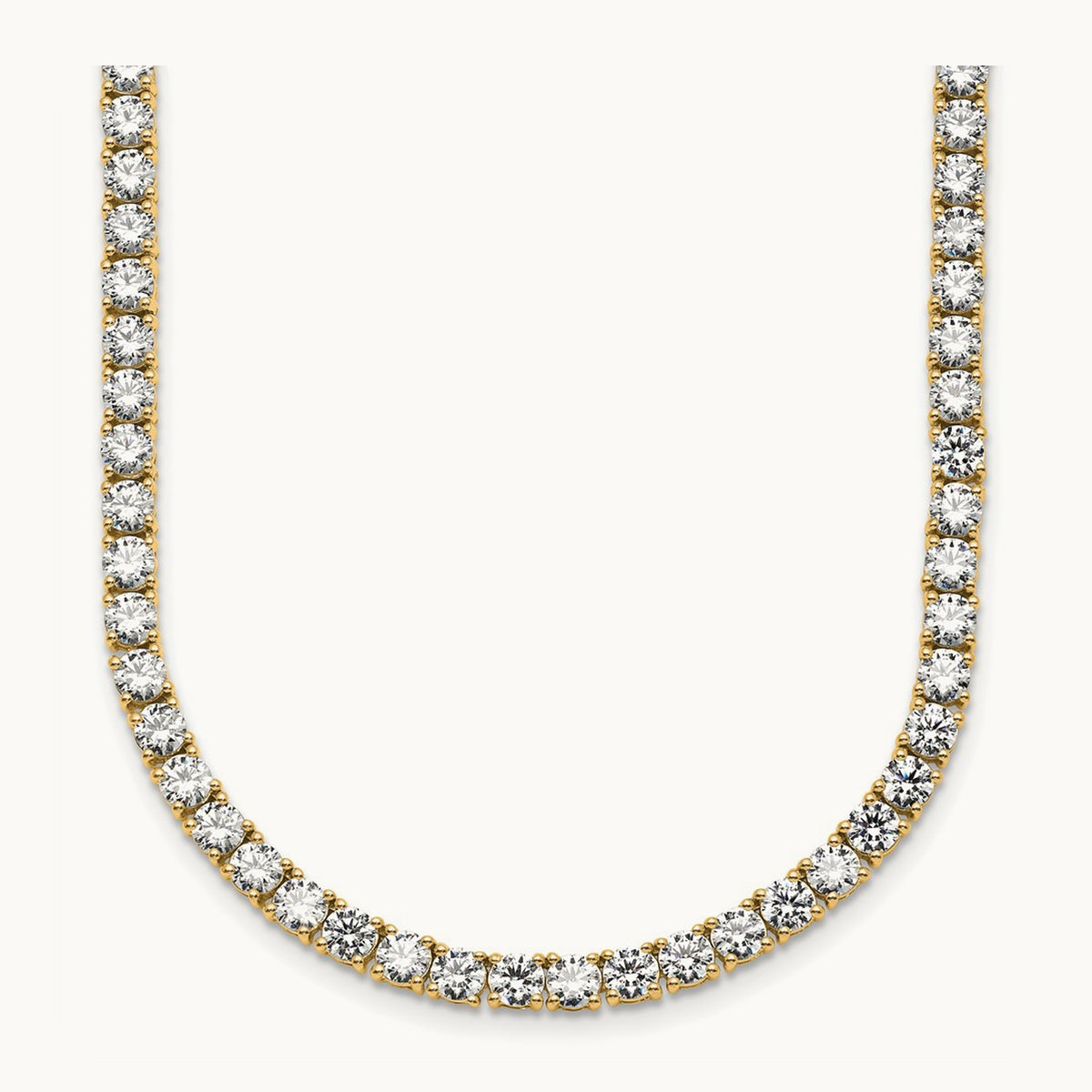 Straight Tennis Necklace, 23 3/8-30 5/8 ct Lab-Grown Diamond
