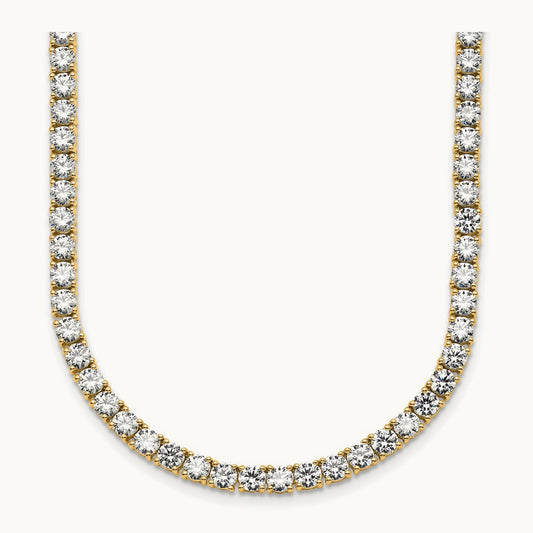 Straight Tennis Necklace, 23 3/8-30 5/8 ct Lab-Grown Diamond