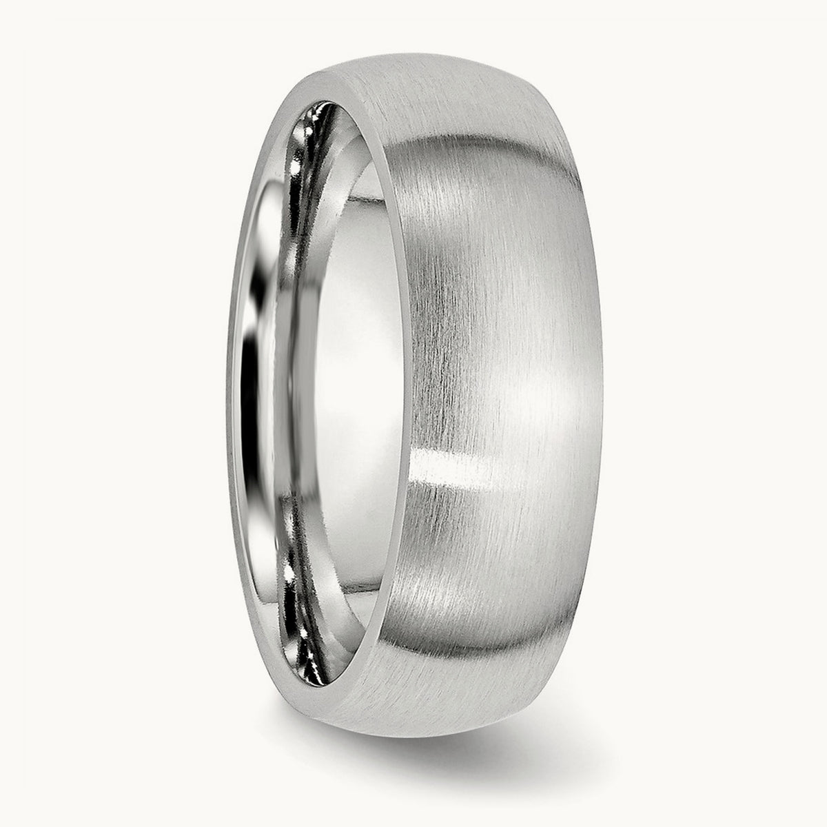 Cobalt Satin Half Round Band — 7mm