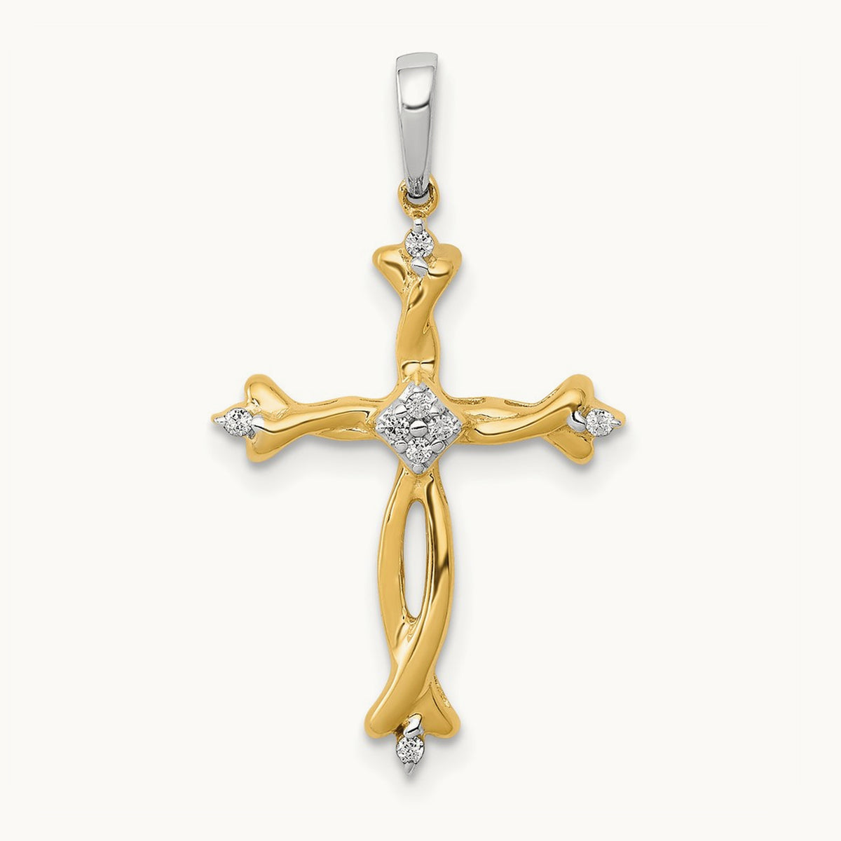 1/20ct. Diamond Cross Pendant — photo set