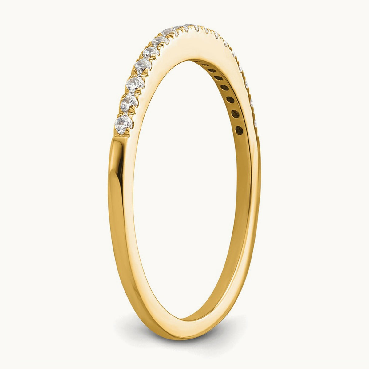 Diamond Wedding Band — 14K Yellow Gold, 7