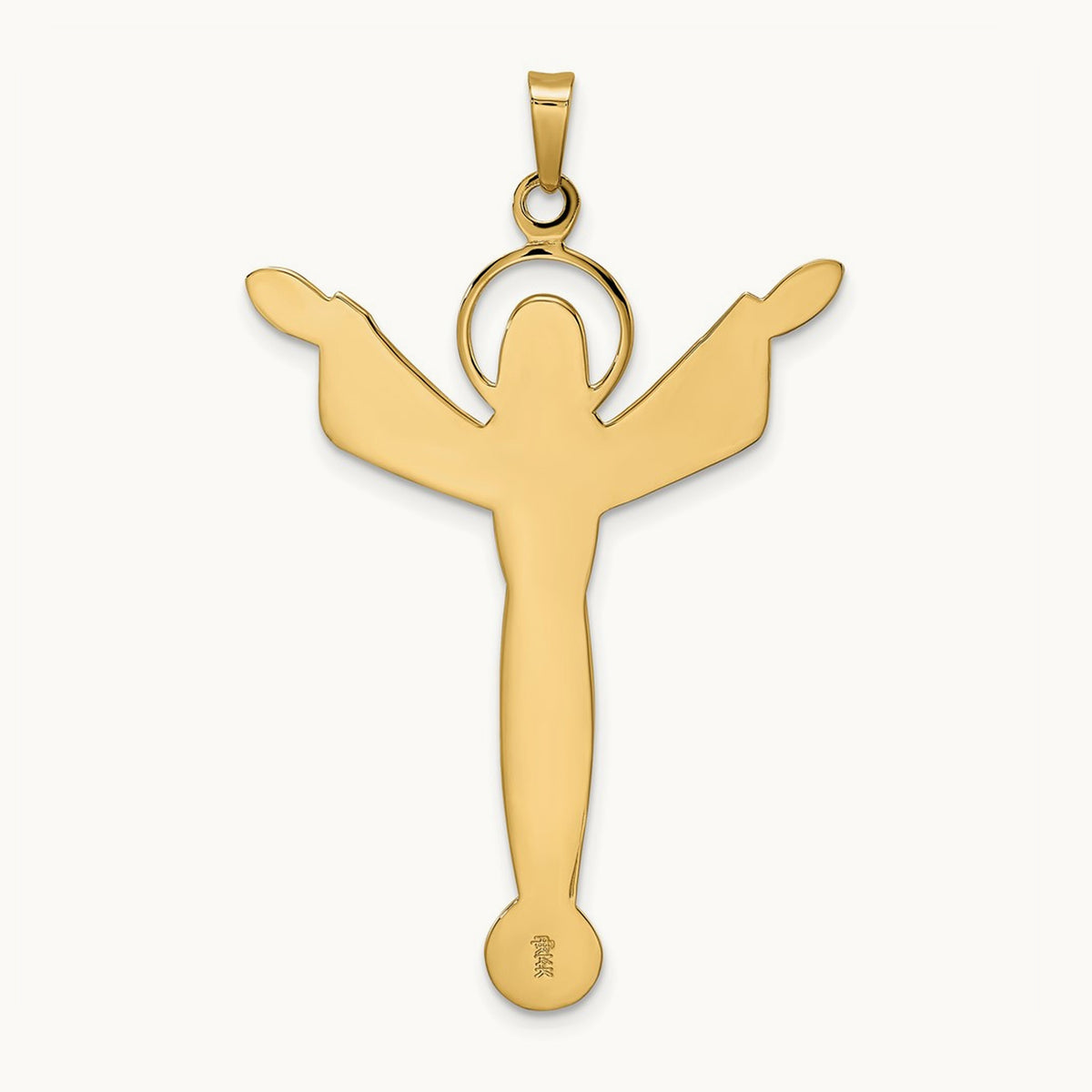 Polished Solid Risen Christ Pendant — 41mm