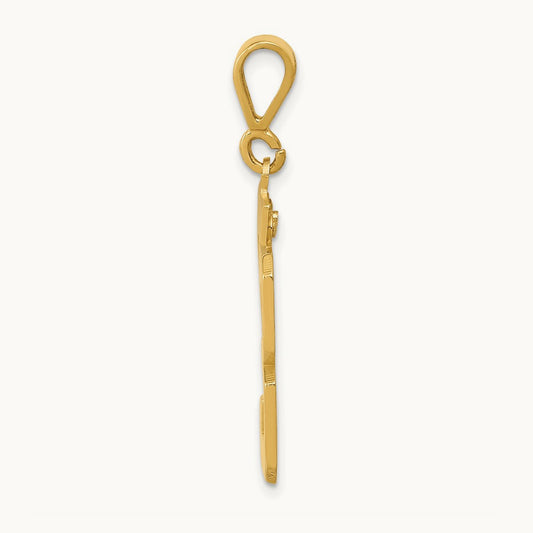 Large Polished Number 33 Charm, 14K
