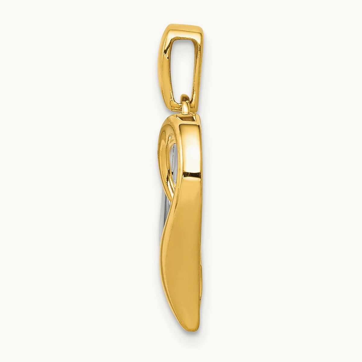 1/15ct. Diamond Heart Pendant, 14K Two-tone
