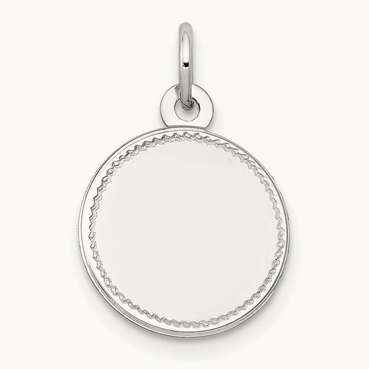 Plain .013 Gauge Round Engravable Disc Charm — photo set