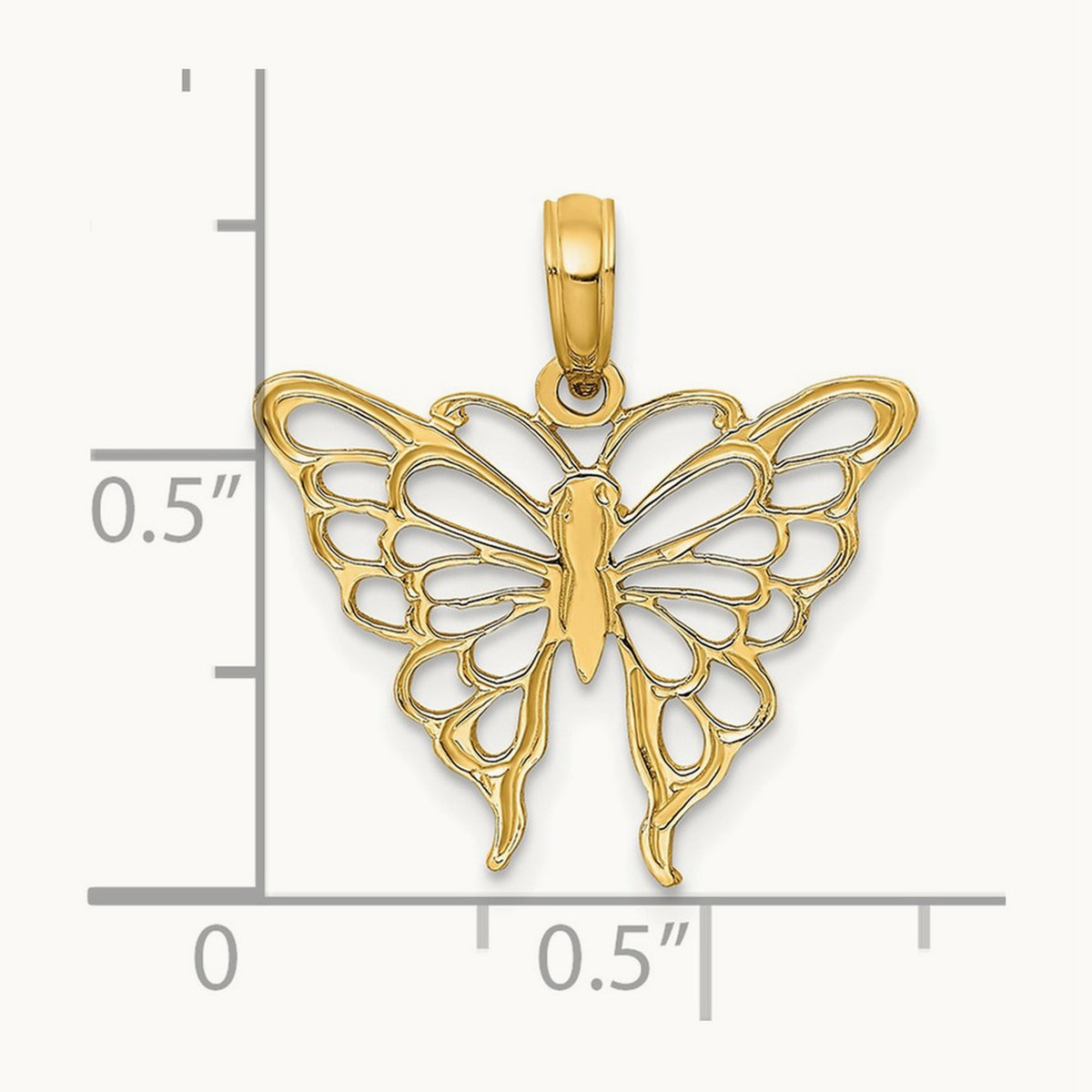 Butterfly Charm, 14K