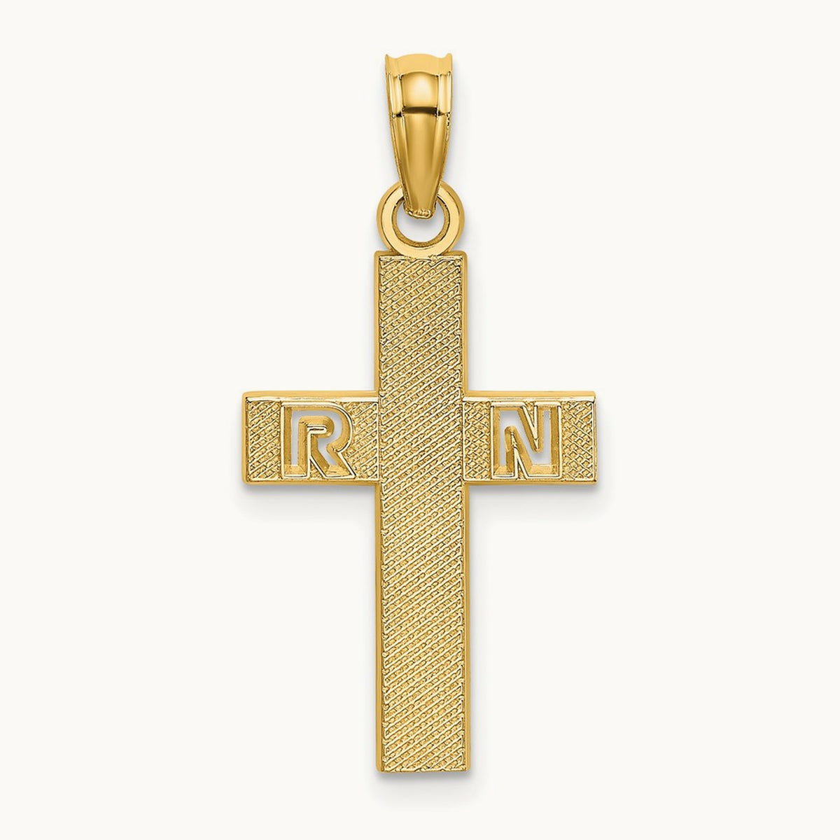 RN Cross Charm, 14K