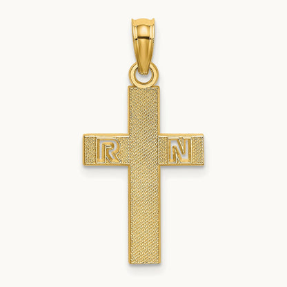 RN Cross Charm, 14K