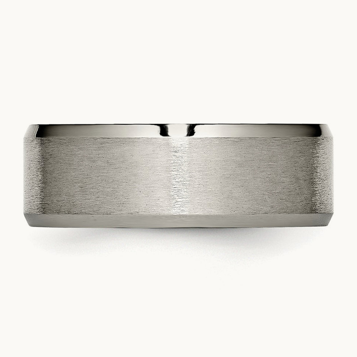 Brushed and Polished Beveled Edge Band — 12.5