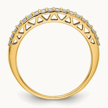 Wedding Band, 0.25 ct tw Lab-Grown Diamond — 14K Yellow Gold