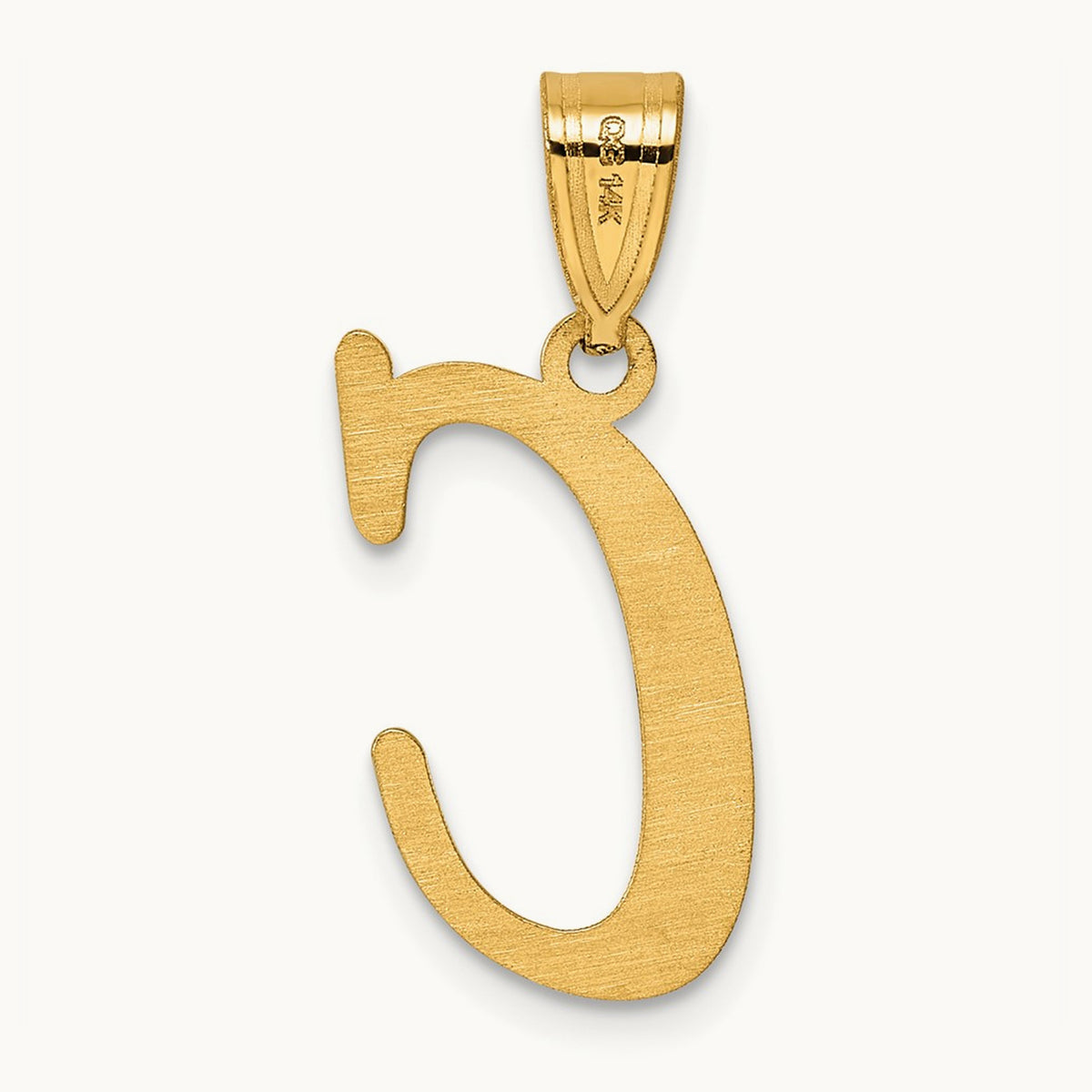 Polished Initial Pendant — C